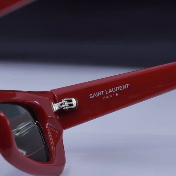 Saint Laurent SL702 004 Cat Eye Sunglasses - Red/Grey Saint Laurent SL 702 Sunglasses - Red / Grey - Tortoise+Black main image 4